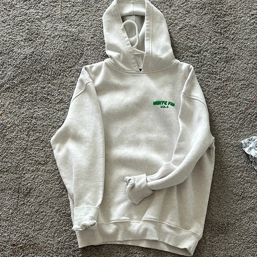 Women’s white fox hoodie